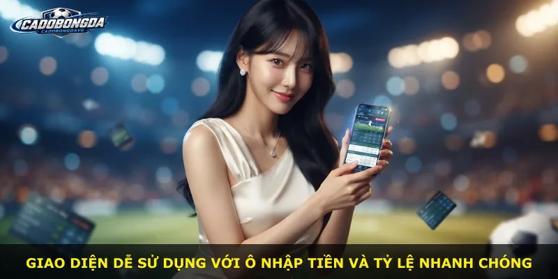 Giao diện dễ sử dụng với ô nhập tiền và tỷ lệ nhanh chóng