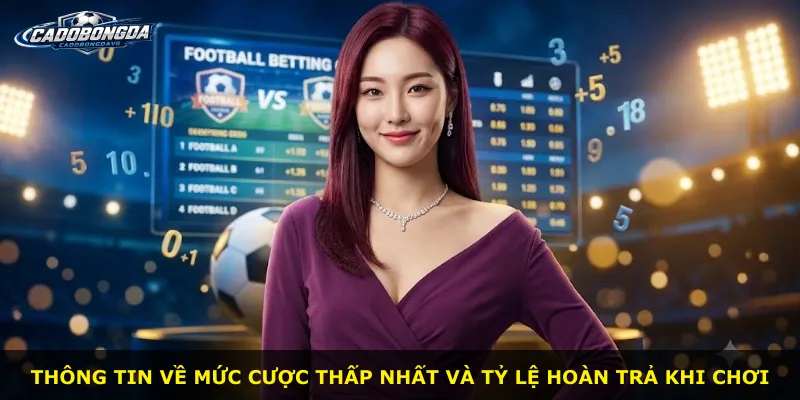 Thông tin về mức cược thấp nhất và tỷ lệ hoàn trả khi chơi